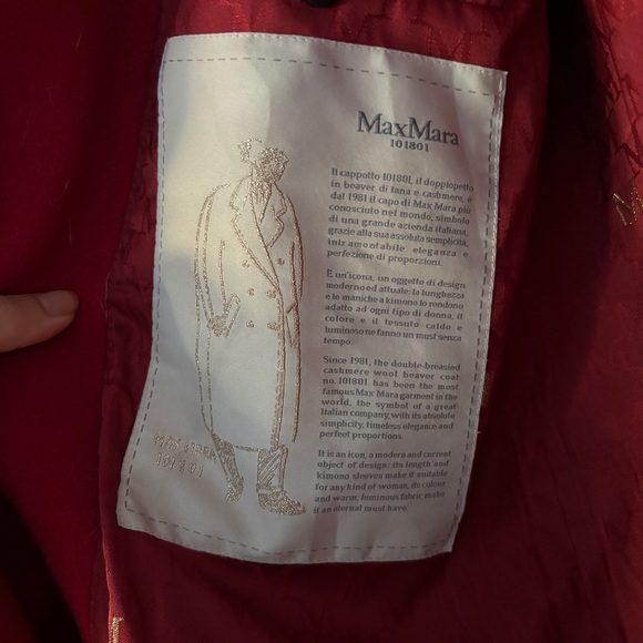 MAX MARA 101801 Madame Icon coat in red - Picture 4 of 7